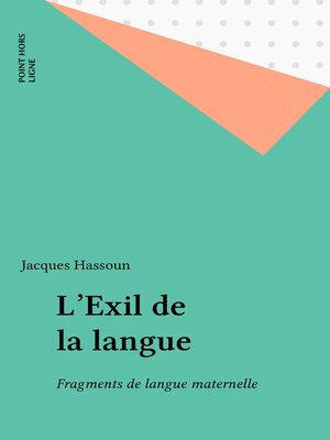 cover image of L'Exil de la langue